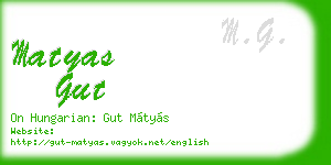 matyas gut business card